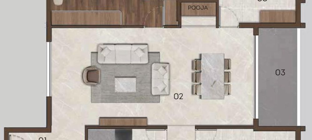 Kirthika Antares 1831Sqft - 3bhk