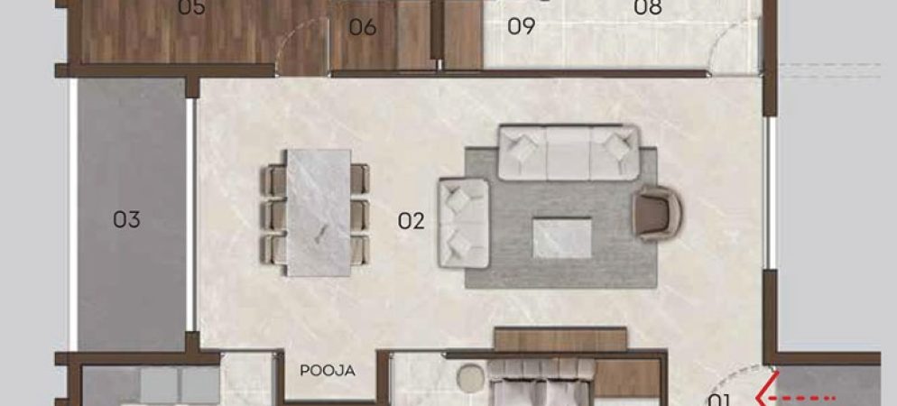 Kirthika Antares 1864 Sqft - 3bhk