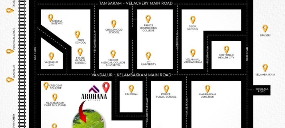 arohana avenue location plan