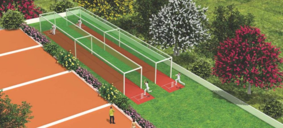 blissful garden cricket pitch