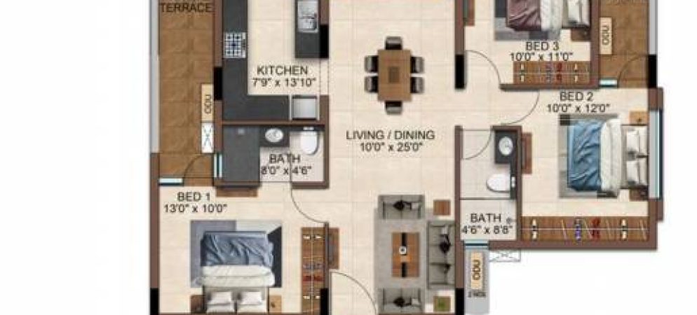 casamia floor plan 3bhk 2