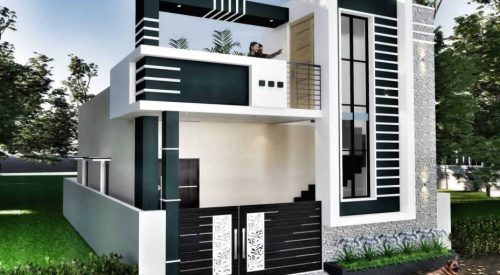 n p nagar elevation Villa