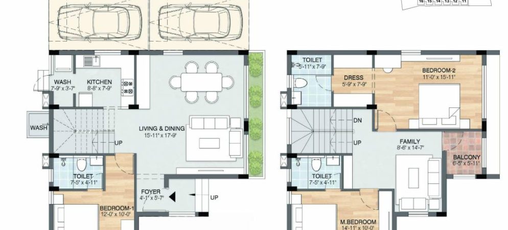 podigai floor plan 3 bhk 1731 Sqft