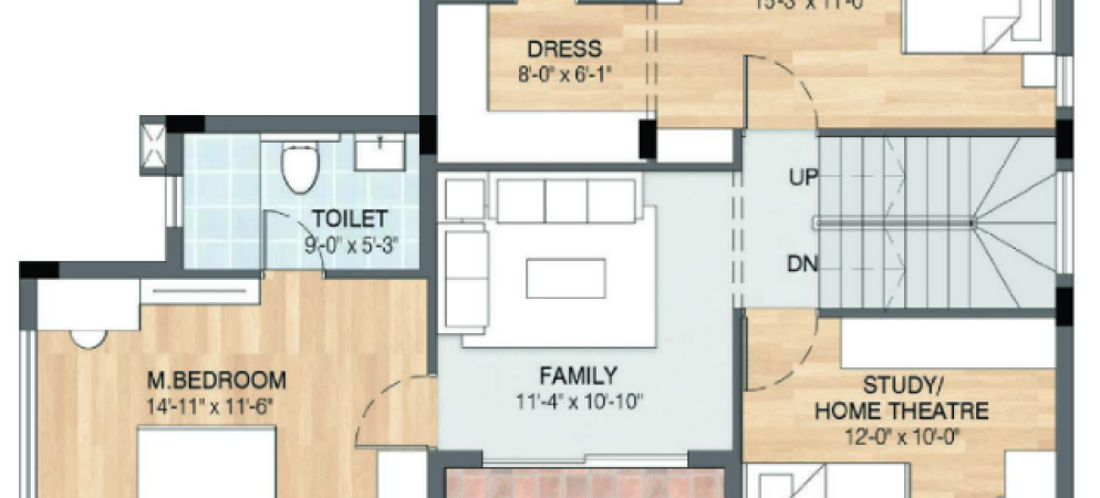 podigai floor plan 4 bhk 2119 Sqft