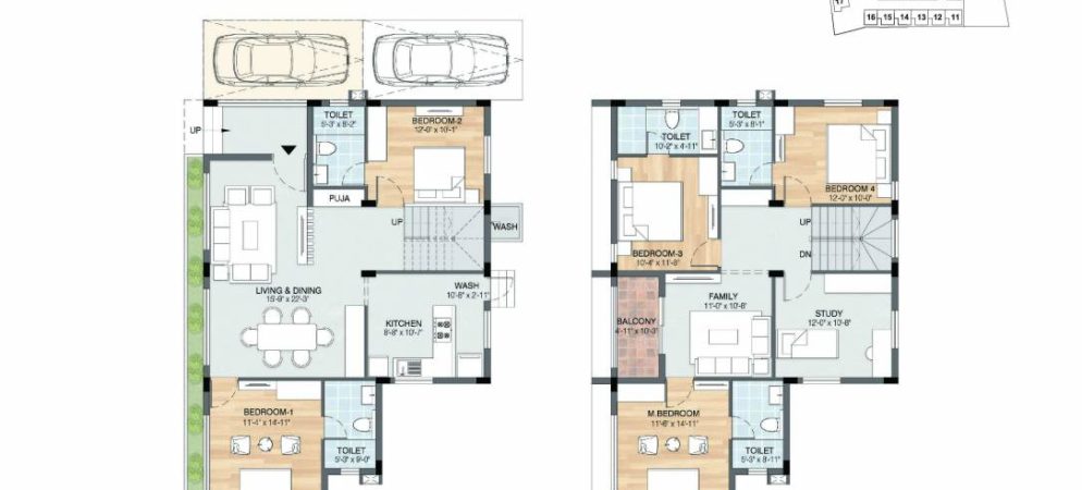 podigai floor plan 5 bhk 2372 Sqft