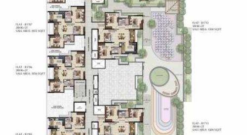 solitaire solitaire block b cluster plan from 1st to 17th floor