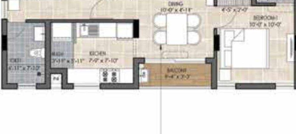 the edge floor plan 2bhk 923 Sqft