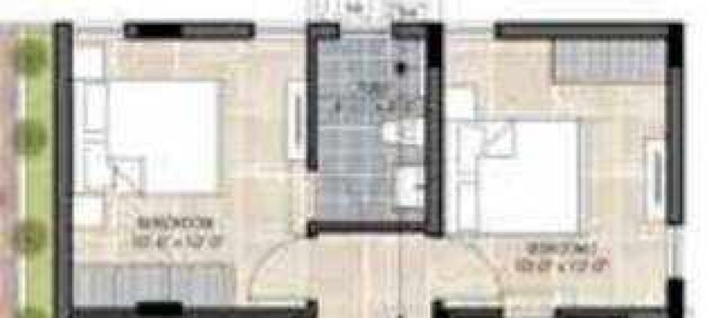 the edge floor plan 3bhk 1444 Sqft