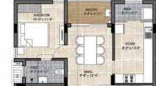 the edge floor plan 3bhk 1446 Sqft