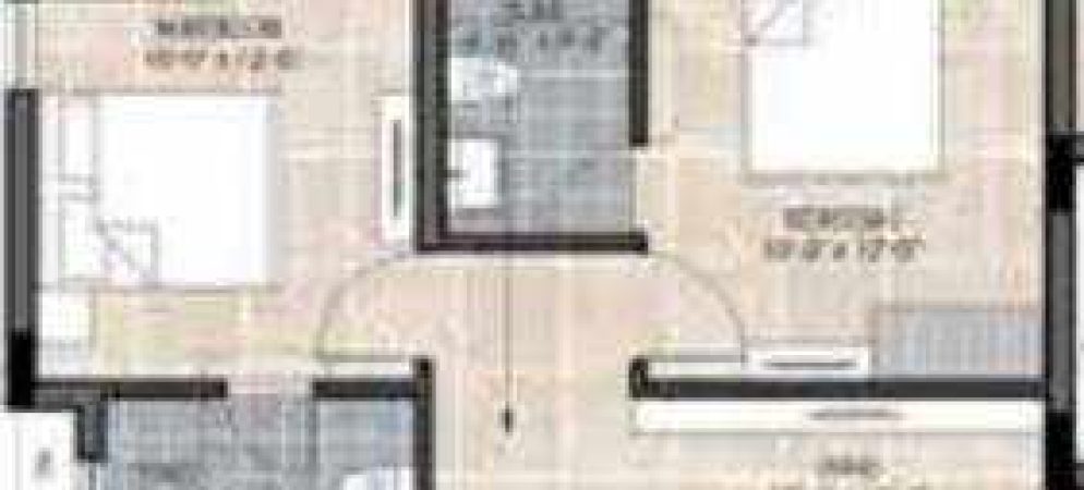 the edge floor plan 3bhk 1447 Sqft