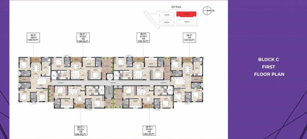 the edge the edge block c cluster plan for 1st floor