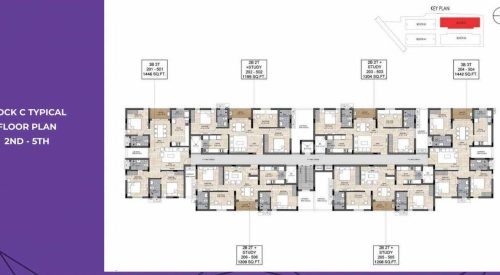 the edge the edge block c cluster plan from 2nd to 5th floor