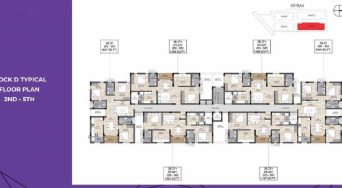 the edge the edge block d cluster plan from 2nd to 5th floor